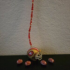 49er NFL mini Bling Car Charm Helmet